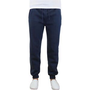 Harvic Mens Blue Ice Fleece Tapered Slim Jogger Casual Pants, NWT